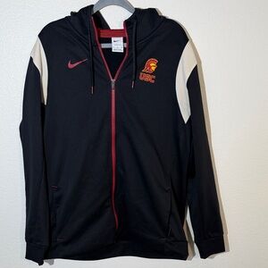 Nike Therma-Fit Black USC Trojans Sideline Performance Full-Zip Hoodie XL